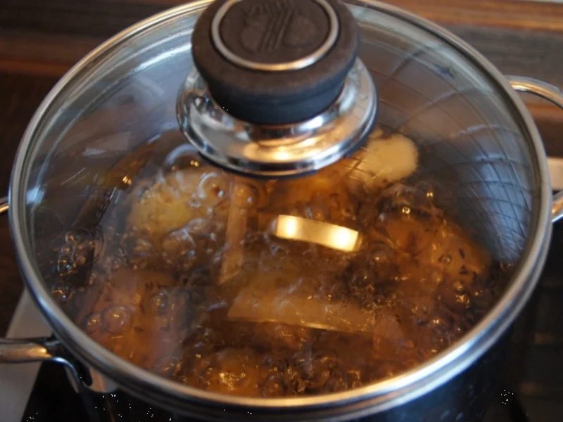 Räucherlachs mit Pellkartoffeln und Meerrettich-Quark - Rezept - Bild Nr. 5