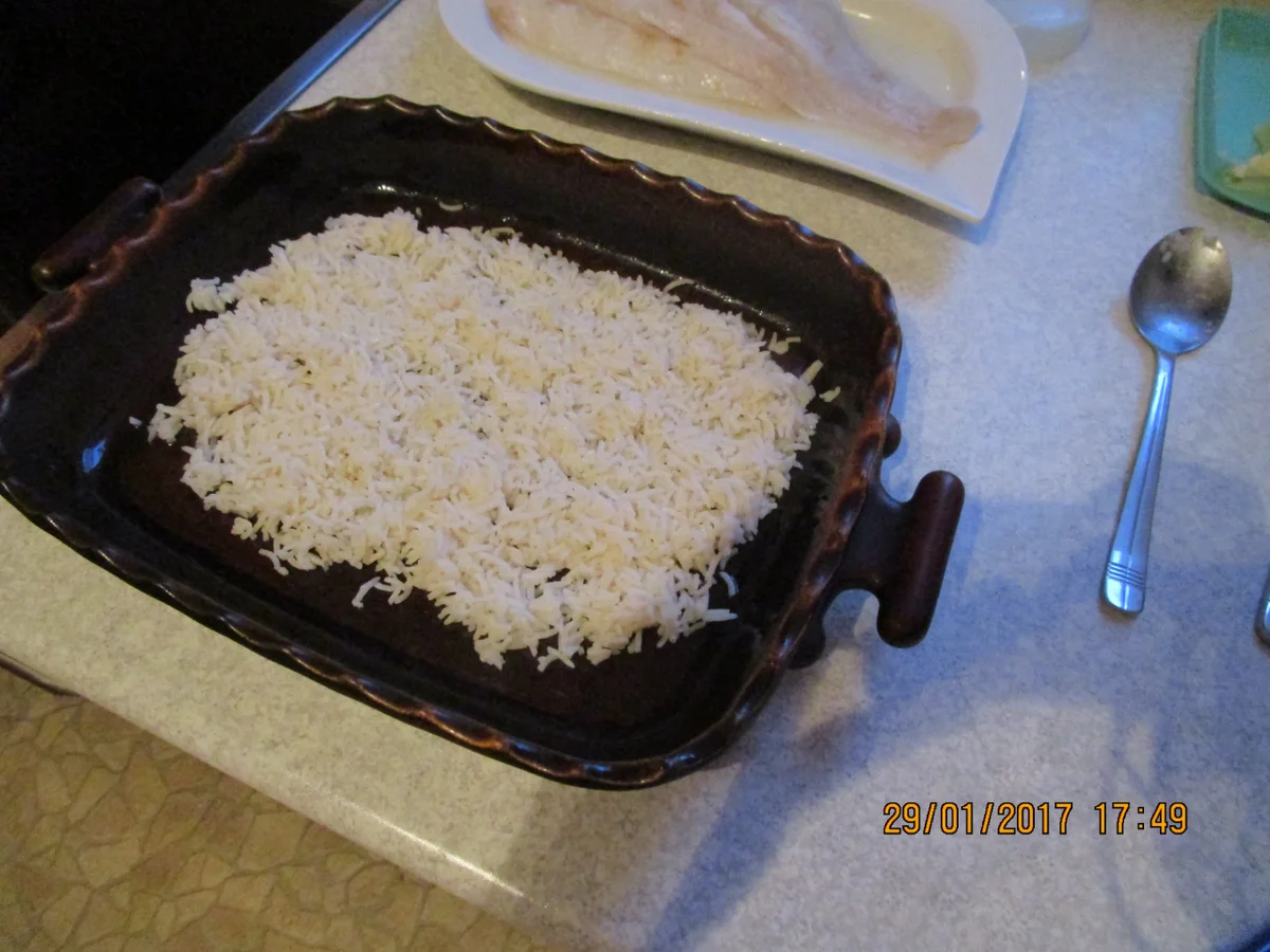 Rezept: Auflauf: Kabeljau mit Honig-Senfsauce und Spinat Bild Nr. 1724 Auflauf: Kabeljau mit Honig-Senfsauce und Spinat - Rezept - Bild Nr. 1724