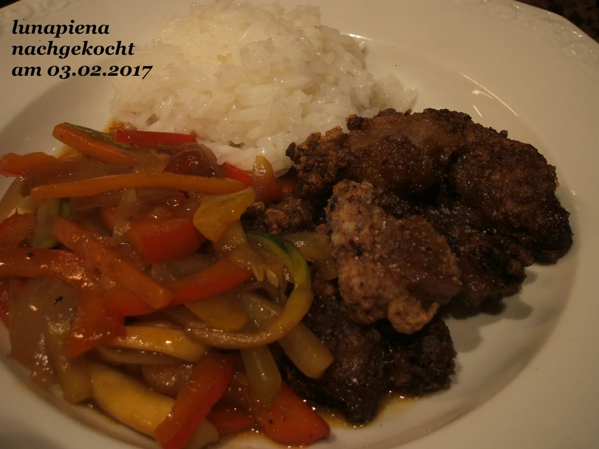 Rindfleisch cross gebraten mit Gemüse - Rezept - Bild Nr. 1736