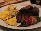 Hasenrücken-Filet mit Rotweinreduktion, zweierlei Kartoffeln und Prinzessbohnen - Rezept - Bild Nr. 2