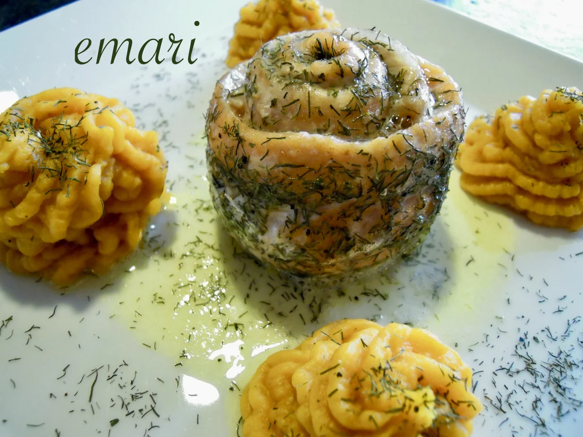 Rezept: Saiblings Törtchen mit Süßkartoffel Püree Bild Nr. 1738 Saiblings Törtchen mit Süßkartoffel Püree - Rezept - Bild Nr. 1738