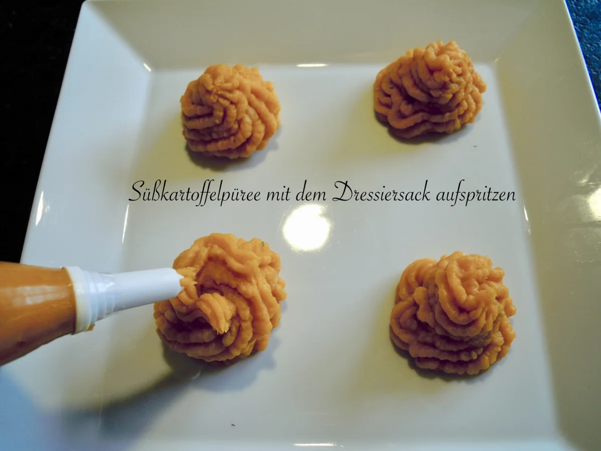 Rezept: Saiblings Törtchen mit Süßkartoffel Püree Bild Nr. 1738 Saiblings Törtchen mit Süßkartoffel Püree - Rezept - Bild Nr. 1738