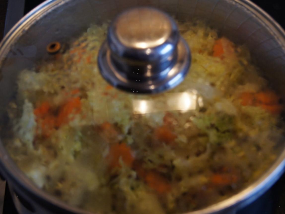 Wirsing Möhren Pellkartoffeln Eintopf mit Mettbällchen - einfach - von ...