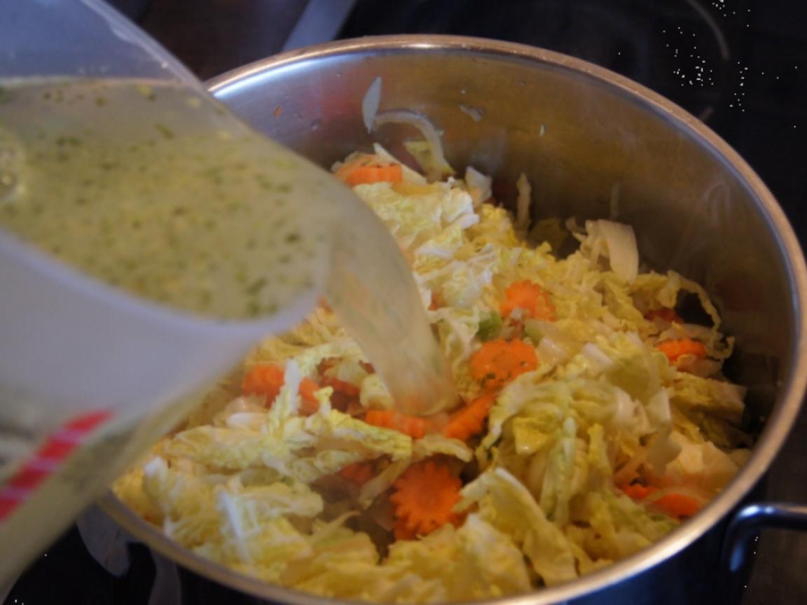 Wirsing Möhren Pellkartoffeln Eintopf mit Mettbällchen - einfach - von ...