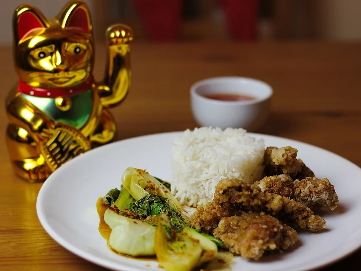 Knusper-Hähnchen (Kara age) mit verschärftem Pak Choi - Rezept - Bild Nr. 1739