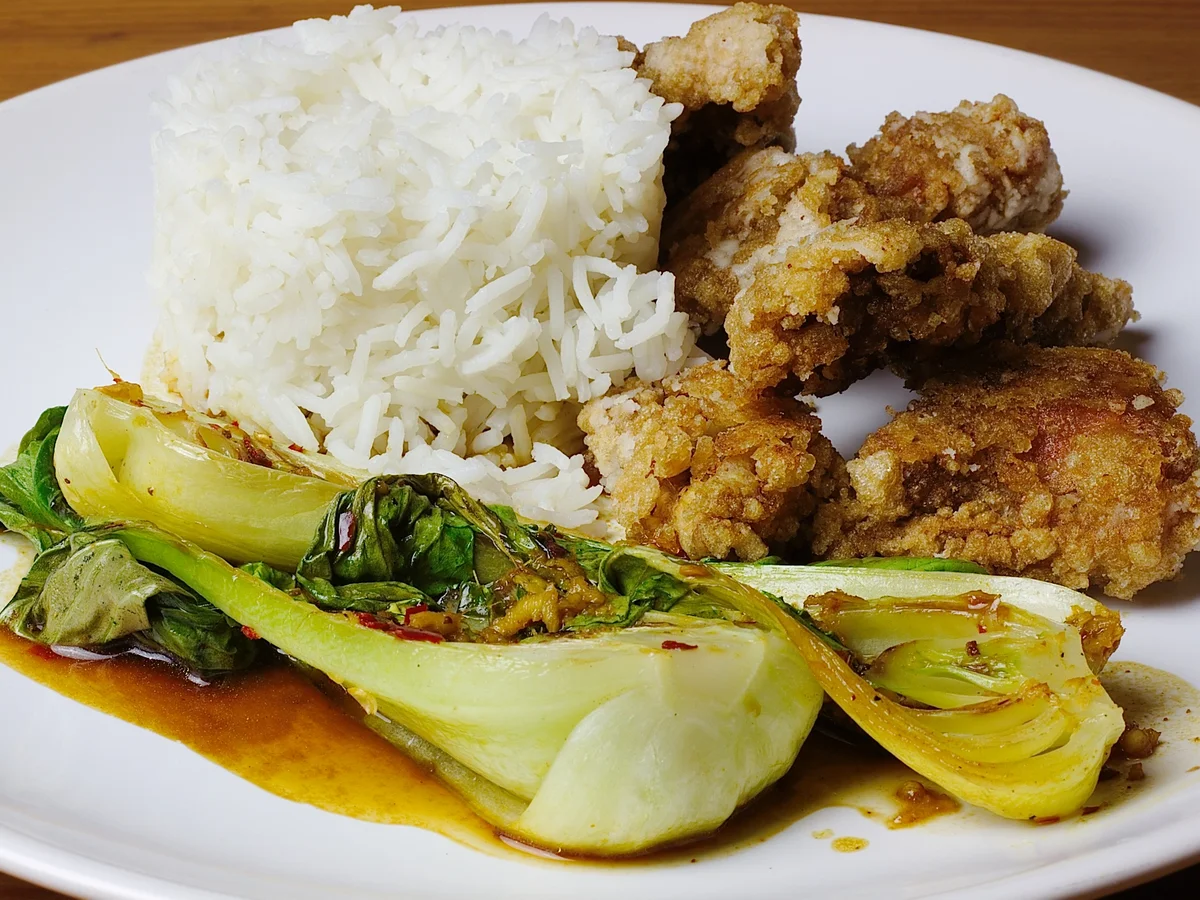 Knusper-Hähnchen (Kara age) mit verschärftem Pak Choi - Rezept - Bild Nr. 1740