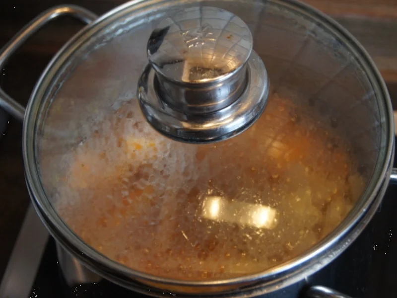 Schweinefilet-Sahne-Gulasch mit Möhrenblüten und Süßkartoffel-Sellerie-Stampf - Rezept - Bild Nr. 1768