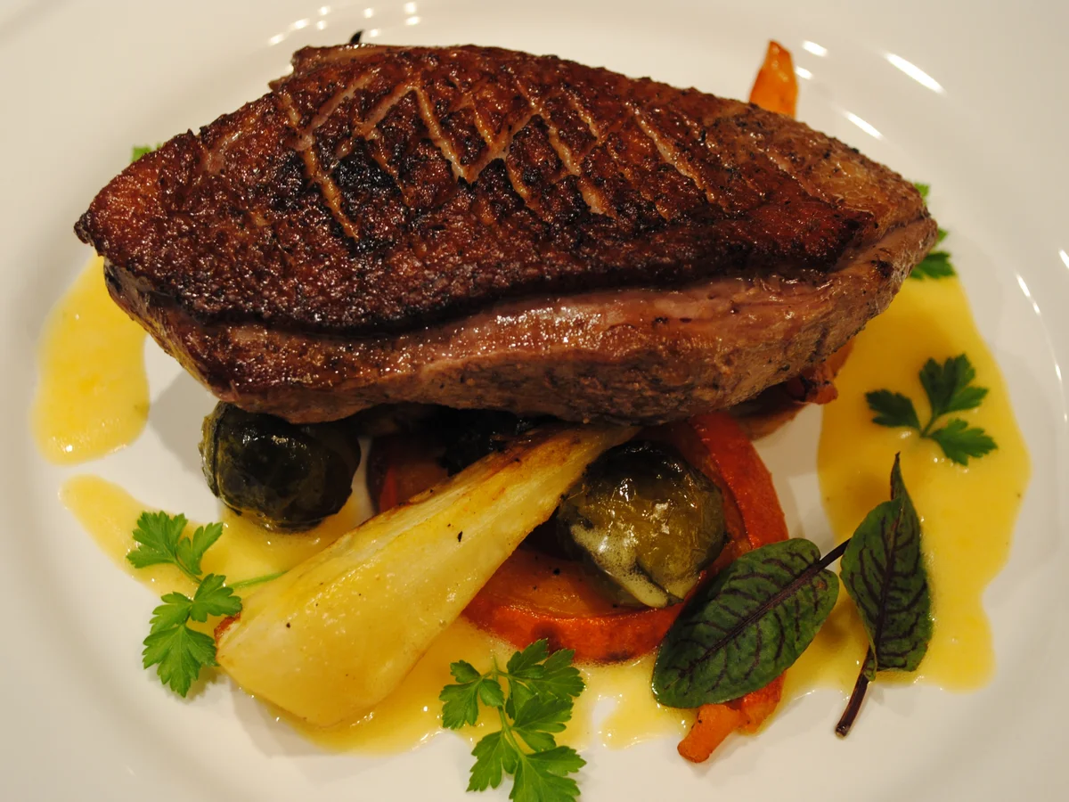 Entenbrust sous vide - winterliches Ofengemüse - Orangen-Hollandaise - Rezept - Bild Nr. 2