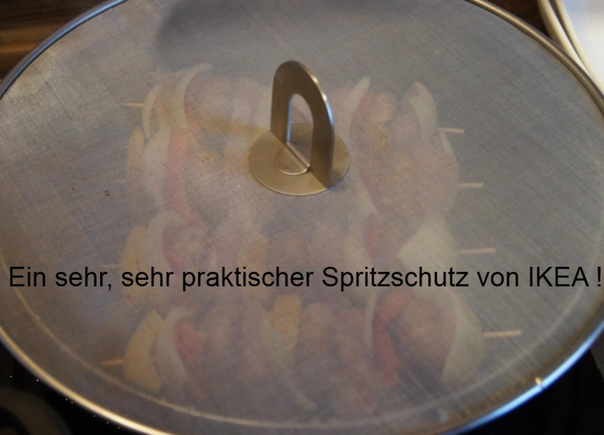 Hähnchenfilet-Gemüse-Schaschlik mit Sauce und Curry-Basmatireis - Rezept - Bild Nr. 1765