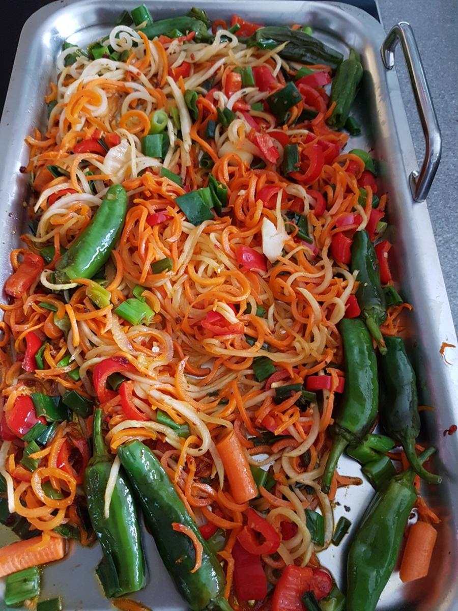 Gemüsespaghetti (orientalisch) "Zoodles" - Rezept - Bild Nr. 1804