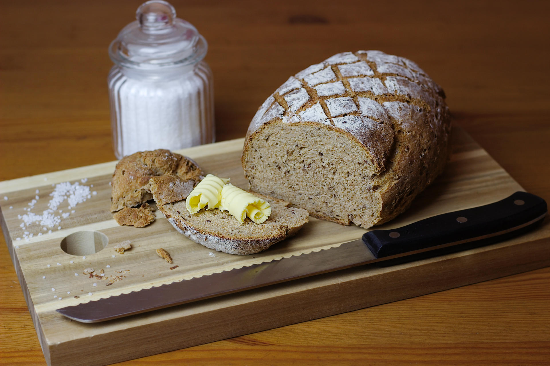 Bilder für Dinkel-Roggen-Brot mit Leinsamen & Amaranth - Rezept