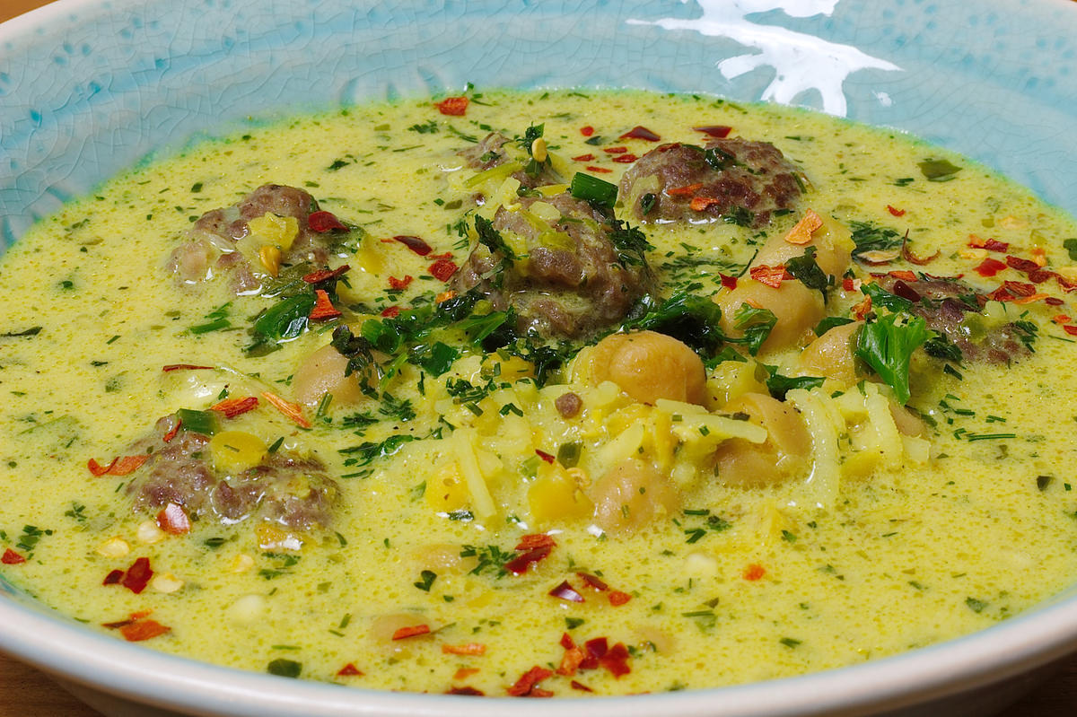 Joghurtsuppe mit Hülsenfrüchten - Persische Art - Rezept - Bild Nr. 1811