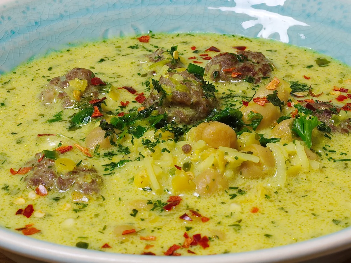 Joghurtsuppe mit Hülsenfrüchten - Persische Art - Rezept - Bild Nr. 1811