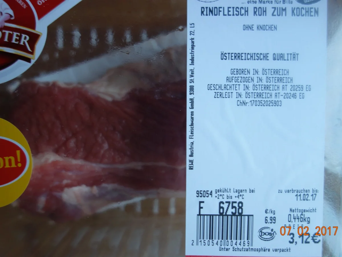 Rind: Beinfleisch und  Tafelspitz zum kochen; - Rezept - Bild Nr. 1820