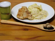 Knusperschnitzel mit Kartoffelstampf und Schwarzwurzel - Rezept - Bild Nr. 1820