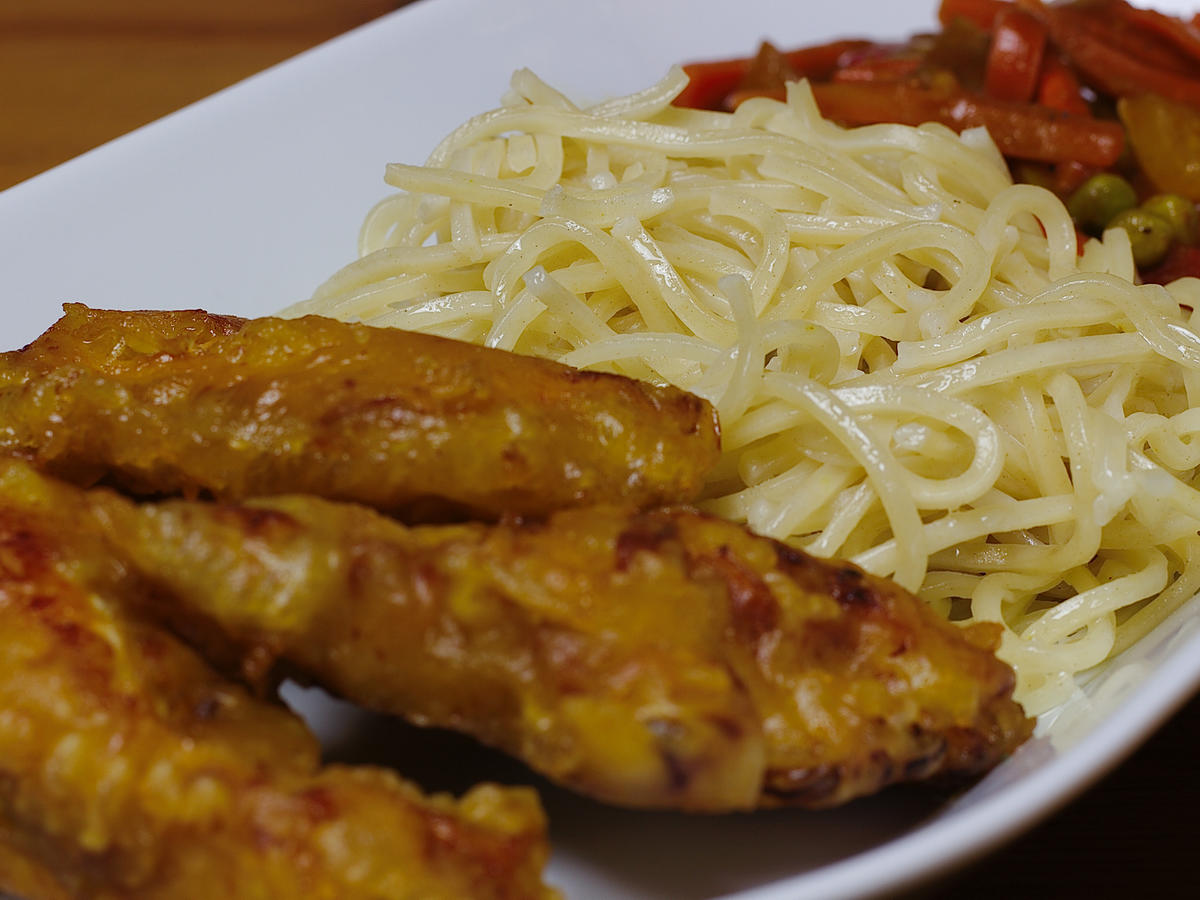 Gebackenes Hähnchen mit Gemüse Süß-Sauer - Rezept - kochbar.de