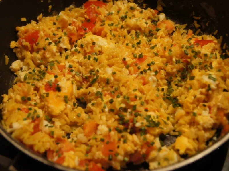 Rührei-Tomaten-Reis - Rezept - Bild Nr. 3