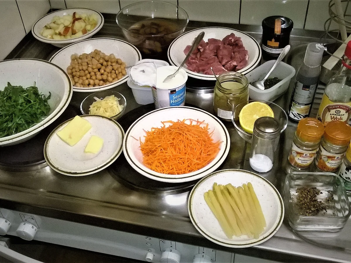 Rezept: Schweinsfiletstreifen mit Grand Marnier-Zwetschgen und Kichererbsen Bild Nr. 3 Schweinsfiletstreifen mit Grand Marnier-Zwetschgen und Kichererbsen - Rezept - Bild Nr. 3