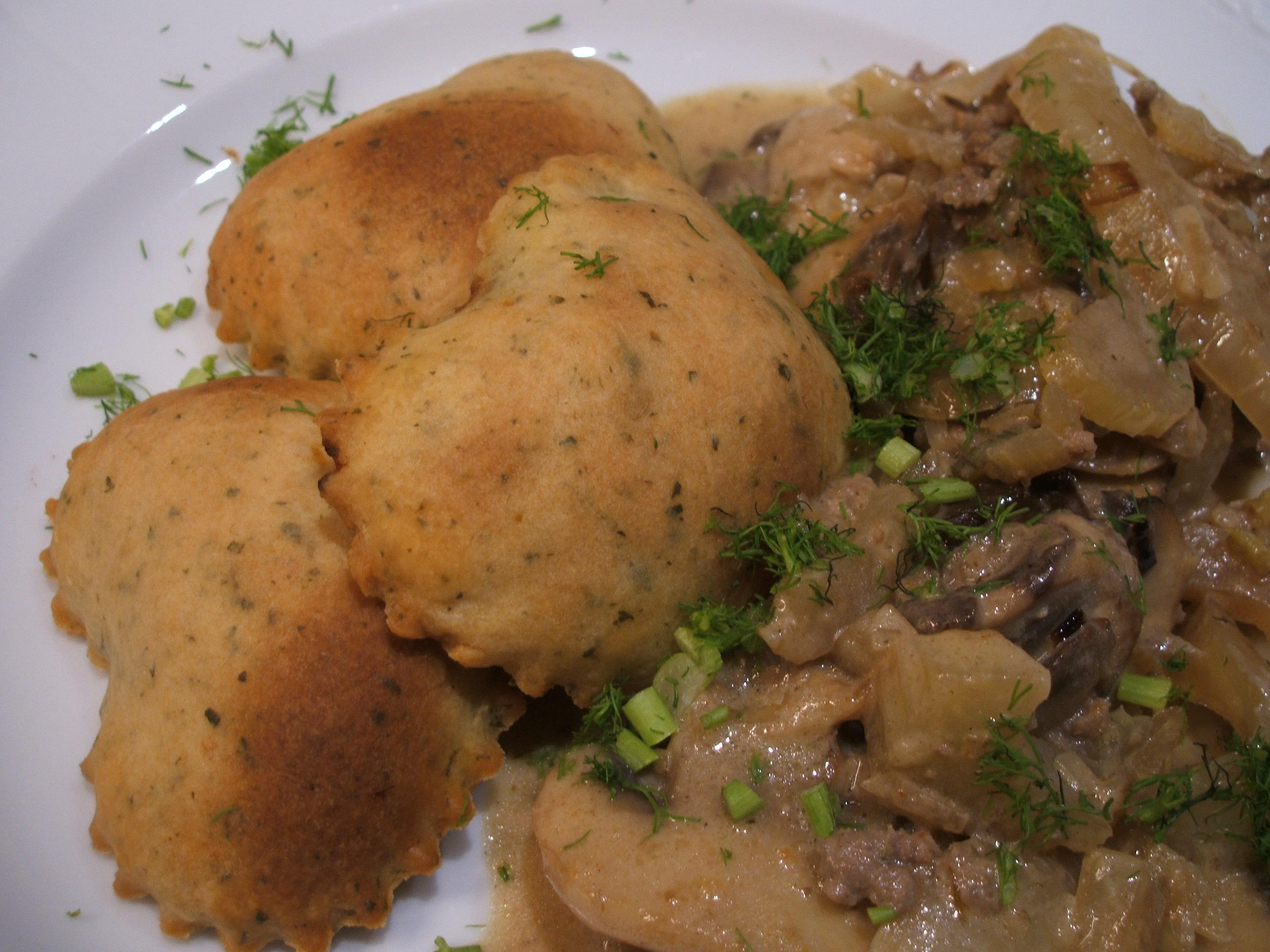 Bilder für Gemüse: Sahniges Champignon-Fenchel-Gemüse - Rezept