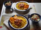 Fettucine-Pasta mit gemischten Salat - Rezept - Bild Nr. 2