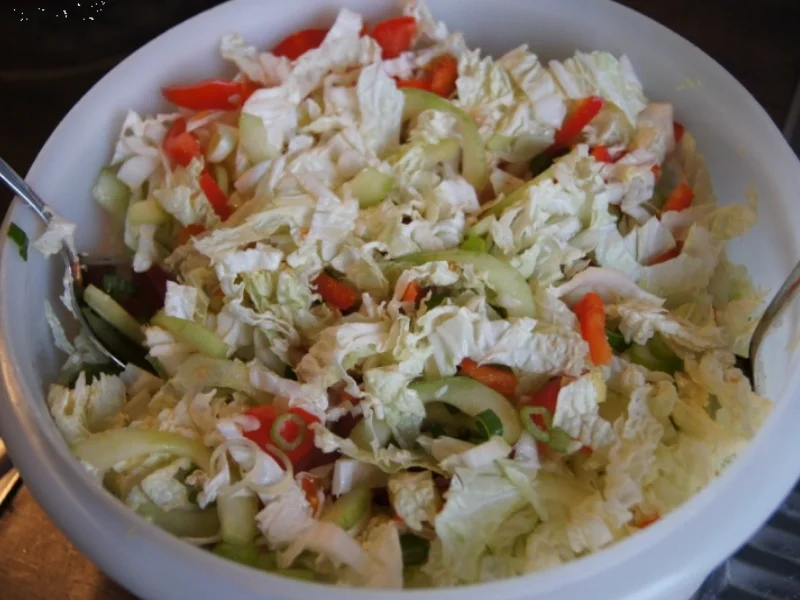 Fettucine-Pasta mit gemischten Salat - Rezept - Bild Nr. 10