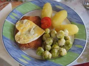 Gebratener Leberkäse mit Rosenkohl und Drillingen - Rezept - Bild Nr. 1875