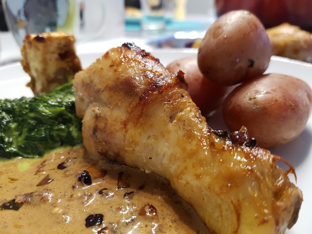 Geflügel / Hähnchen = Hähnchenschenkel (geschmort) à la Biggi - Rezept ...