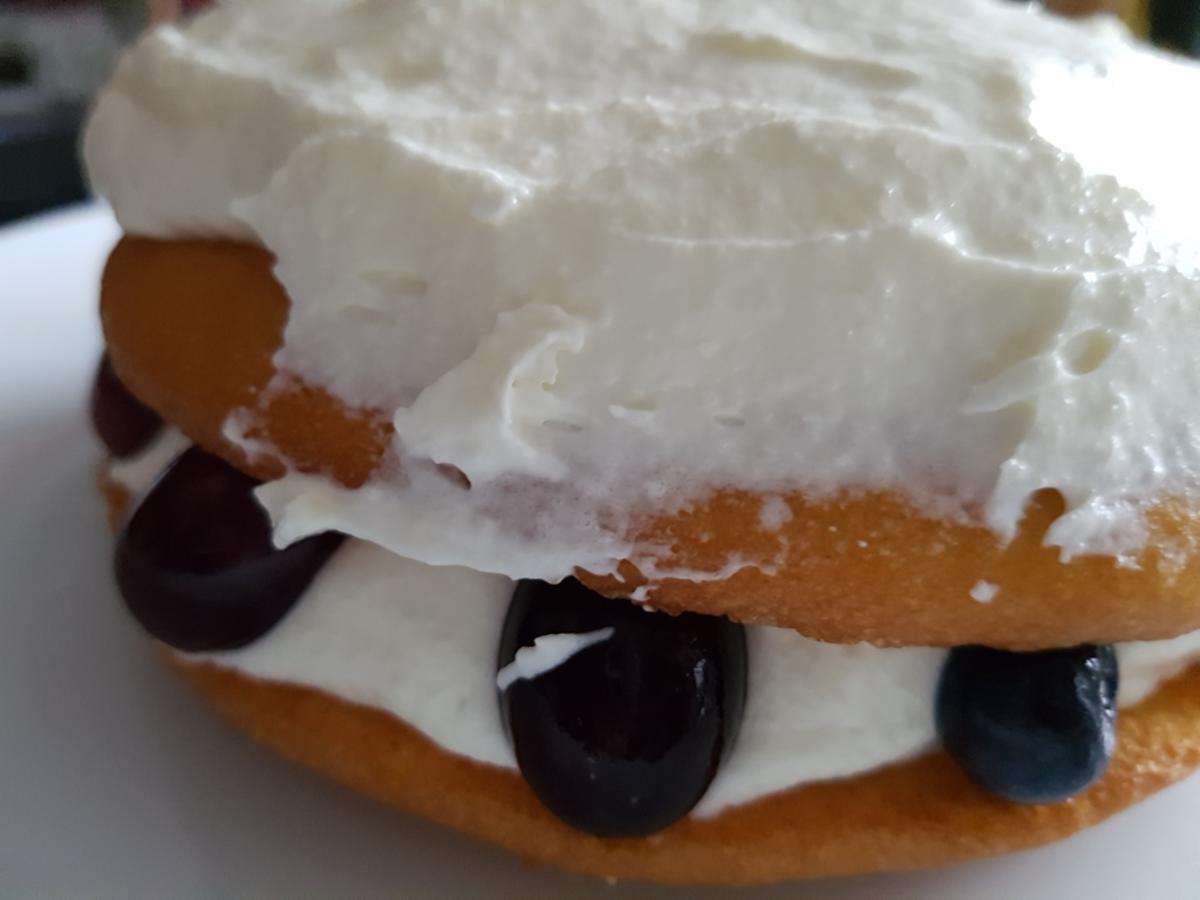 Eierkuchentorte ist ein Blitz Stapelkuchen mit Obst - Rezept - Bild Nr. 1916