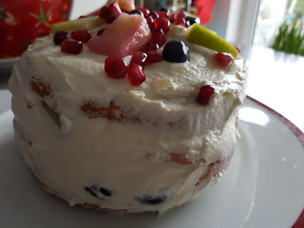 Eierkuchentorte ist ein Blitz Stapelkuchen mit Obst - Rezept - Bild Nr. 1922