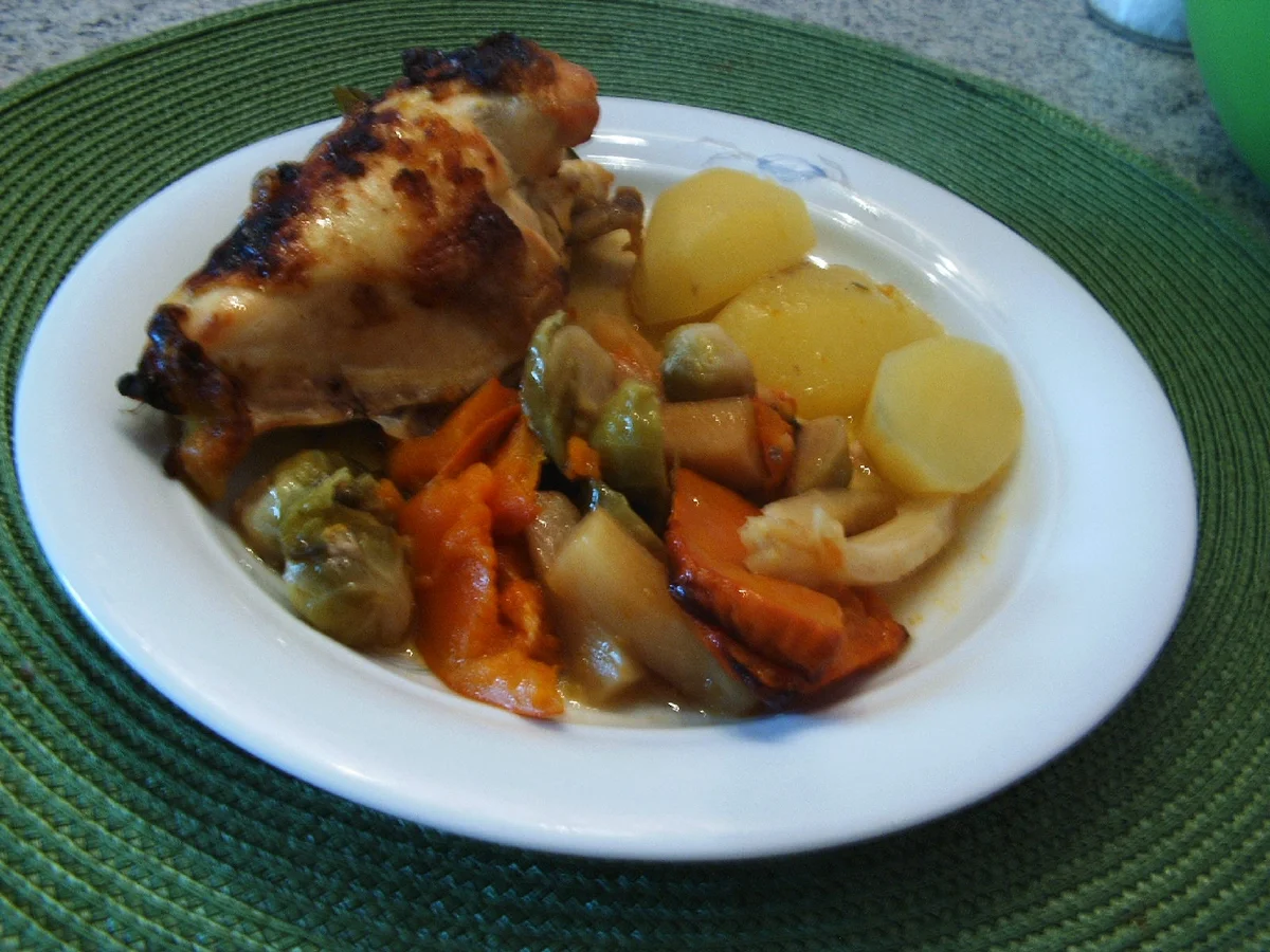 Rezept: Mais-Hähnchen auf Gemüse Bild Nr. 1932 Mais-Hähnchen auf Gemüse - Rezept - Bild Nr. 1932