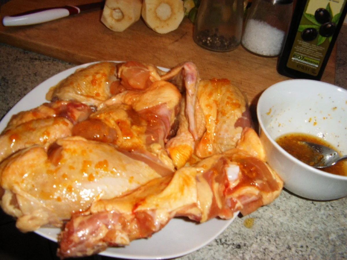 Rezept: Mais-Hähnchen auf Gemüse Bild Nr. 1936 Mais-Hähnchen auf Gemüse - Rezept - Bild Nr. 1936