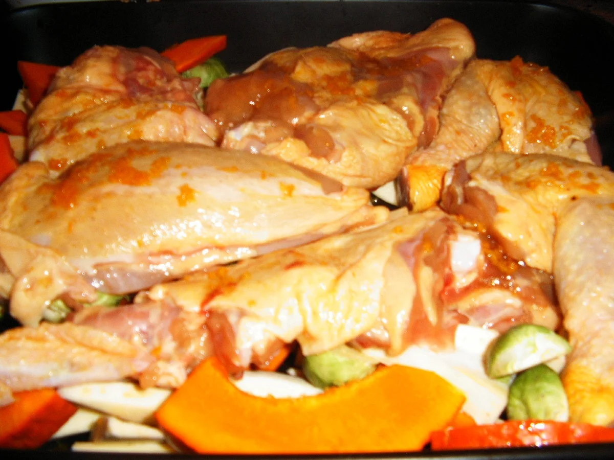 Rezept: Mais-Hähnchen auf Gemüse Bild Nr. 1939 Mais-Hähnchen auf Gemüse - Rezept - Bild Nr. 1939