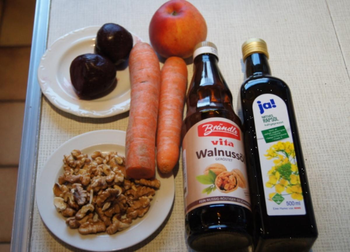 Salat mit Rote Bete, Apfel und Möhren - Rezept - Bild Nr. 3