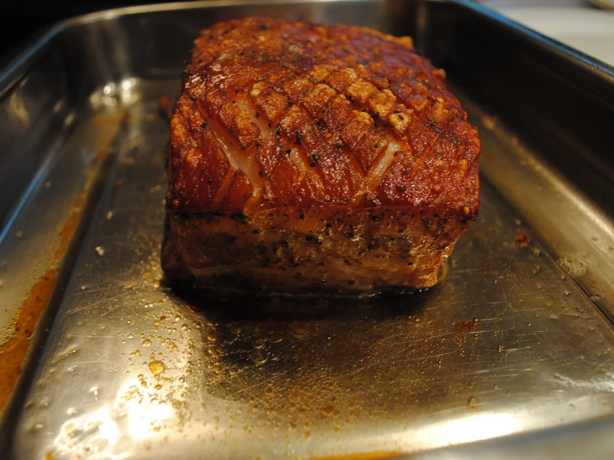 Rezept: Sous vide gegarter Schweinebauch vom Duke of Berkshire Bild Nr. 1947 Sous vide gegarter Schweinebauch vom Duke of Berkshire - Rezept - Bild Nr. 1947