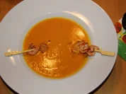 Karotten-Ingwer-Kokos-Suppe mit Scampispießen - Rezept - Bild Nr. 1936