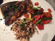 Lachsfilet asiatisch mit Wokgemüse und Wildreis - Rezept - Bild Nr. 2