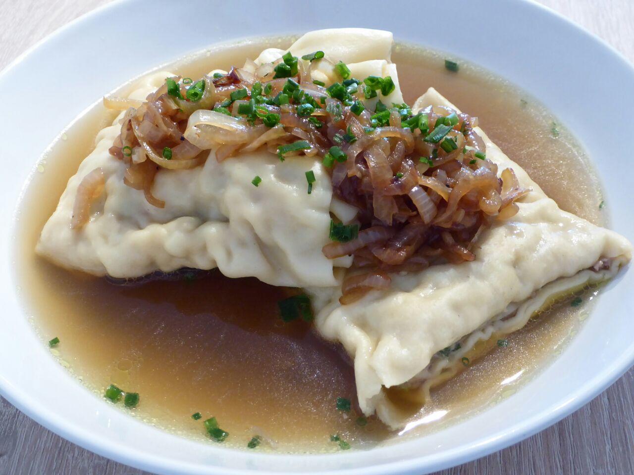 Bilder für Maultaschen mit Spinat - Rezept