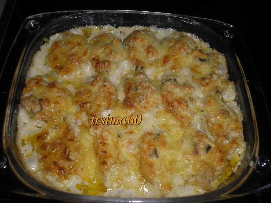 Rezept: Kräuterseitling-Rahm-Ragout in Conchiglie überbacken Bild Nr. 7 Kräuterseitling-Rahm-Ragout in Conchiglie überbacken - Rezept - Bild Nr. 7