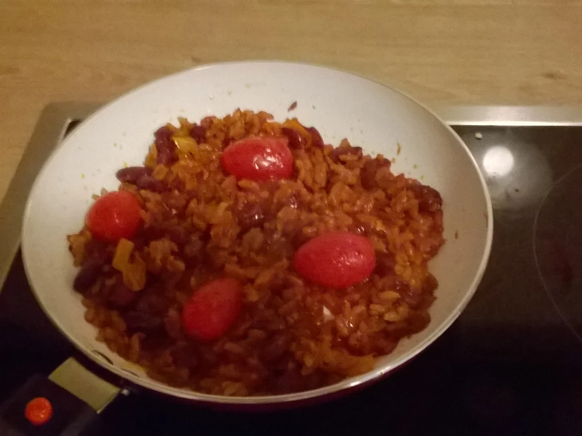 Reis-Tomaten-Pfanne (vegan)  - Rezept - Bild Nr. 2