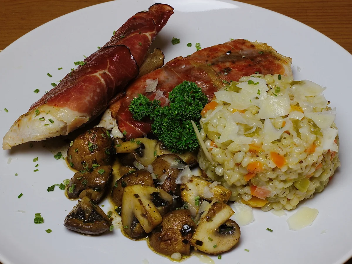 Hähnchen-Saltim bocca mit Graupenrisotto - Rezept - Bild Nr. 2060