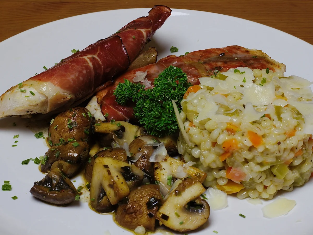 Hähnchen-Saltim bocca mit Graupenrisotto - Rezept - Bild Nr. 2061