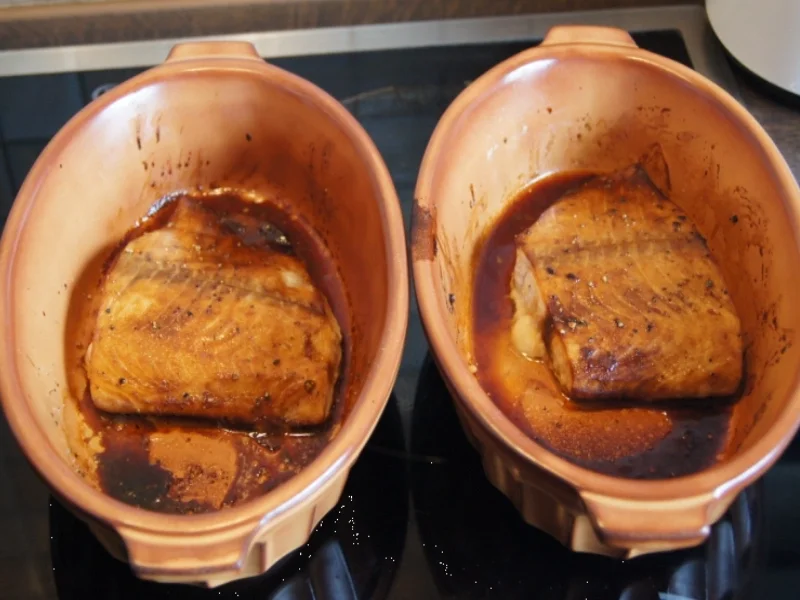 Wildlachsfilet auf geschmorter Gurke - Rezept - Bild Nr. 2060