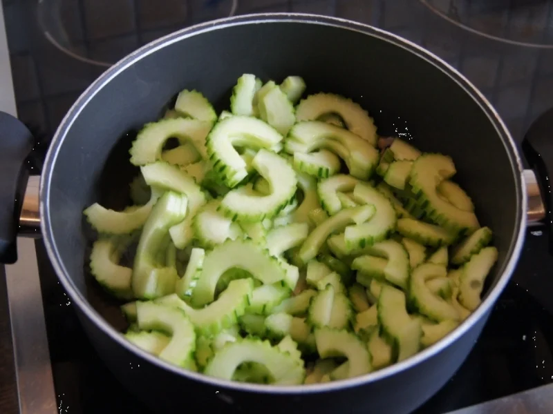 Wildlachsfilet auf geschmorter Gurke - Rezept - Bild Nr. 2065