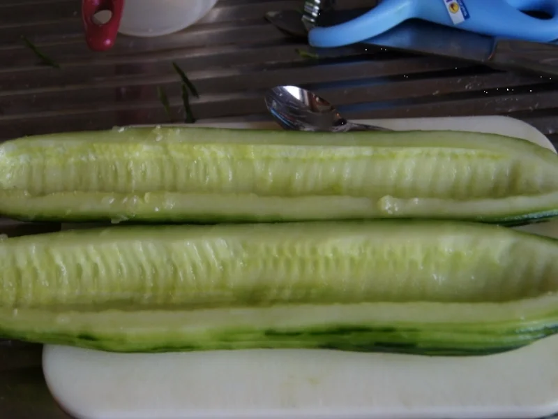 Wildlachsfilet auf geschmorter Gurke - Rezept - Bild Nr. 2075