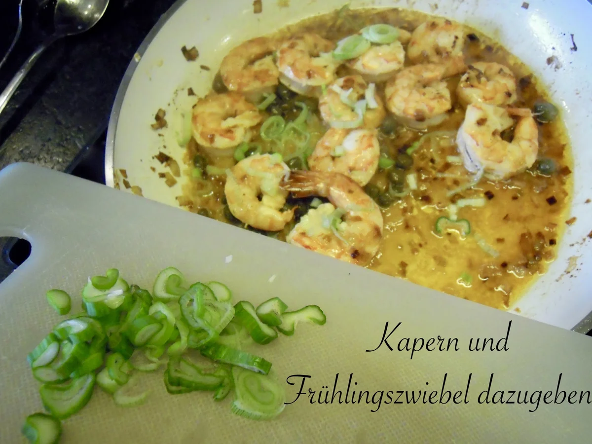 Rezept: Garnelen mit Zitronenpasta und Kapernsauce Bild Nr. 2090 Garnelen mit Zitronenpasta und Kapernsauce - Rezept - Bild Nr. 2090