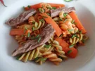 Spiralnudeln mit Rindfleisch und Möhren - Rezept - Bild Nr. 2081