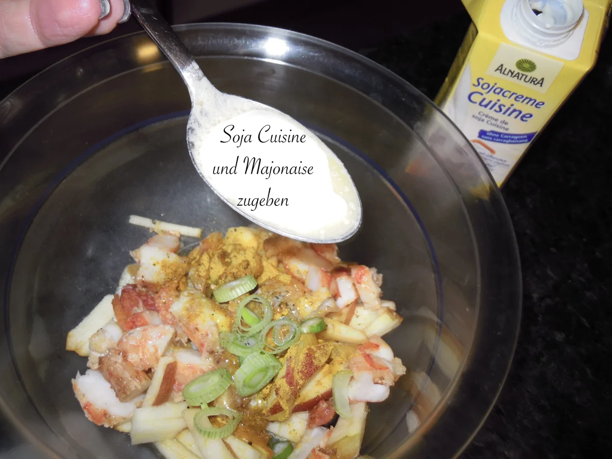 Garnelen Salat in pikanter Curry Sauce - Rezept - Bild Nr. 2087