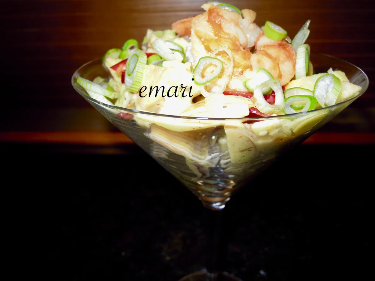 Garnelen Salat in pikanter Curry Sauce - Rezept - Bild Nr. 2089