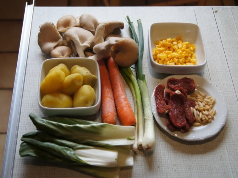 Gemüsewok mit Pinienkernen - Rezept - Bild Nr. 2086