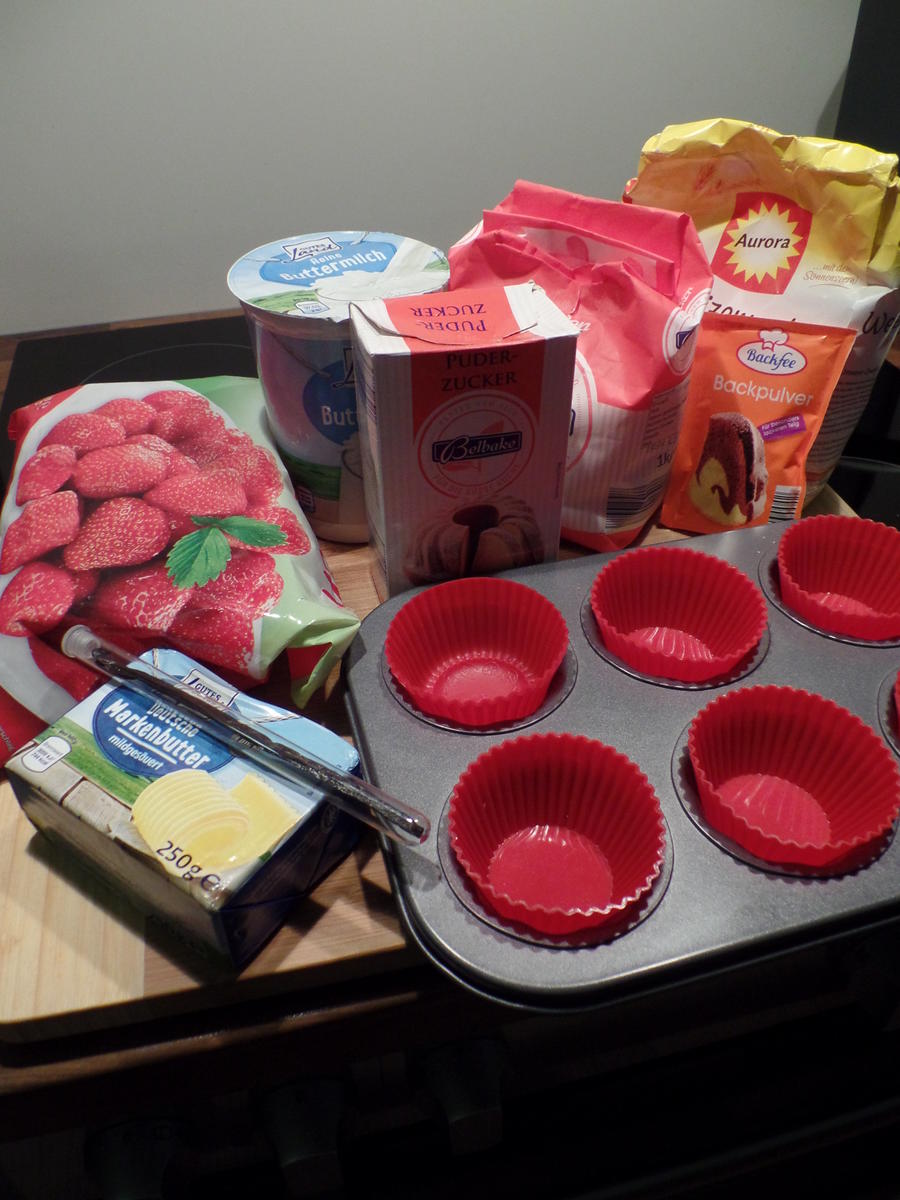 Mini-Muffins mit Erdbeersoße - Rezept - Bild Nr. 2085